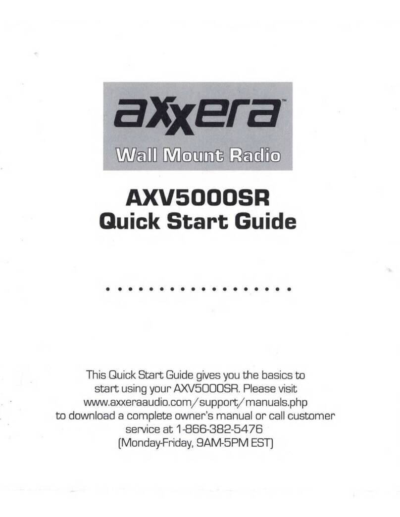 Axxera AXV5000SR quick start guide