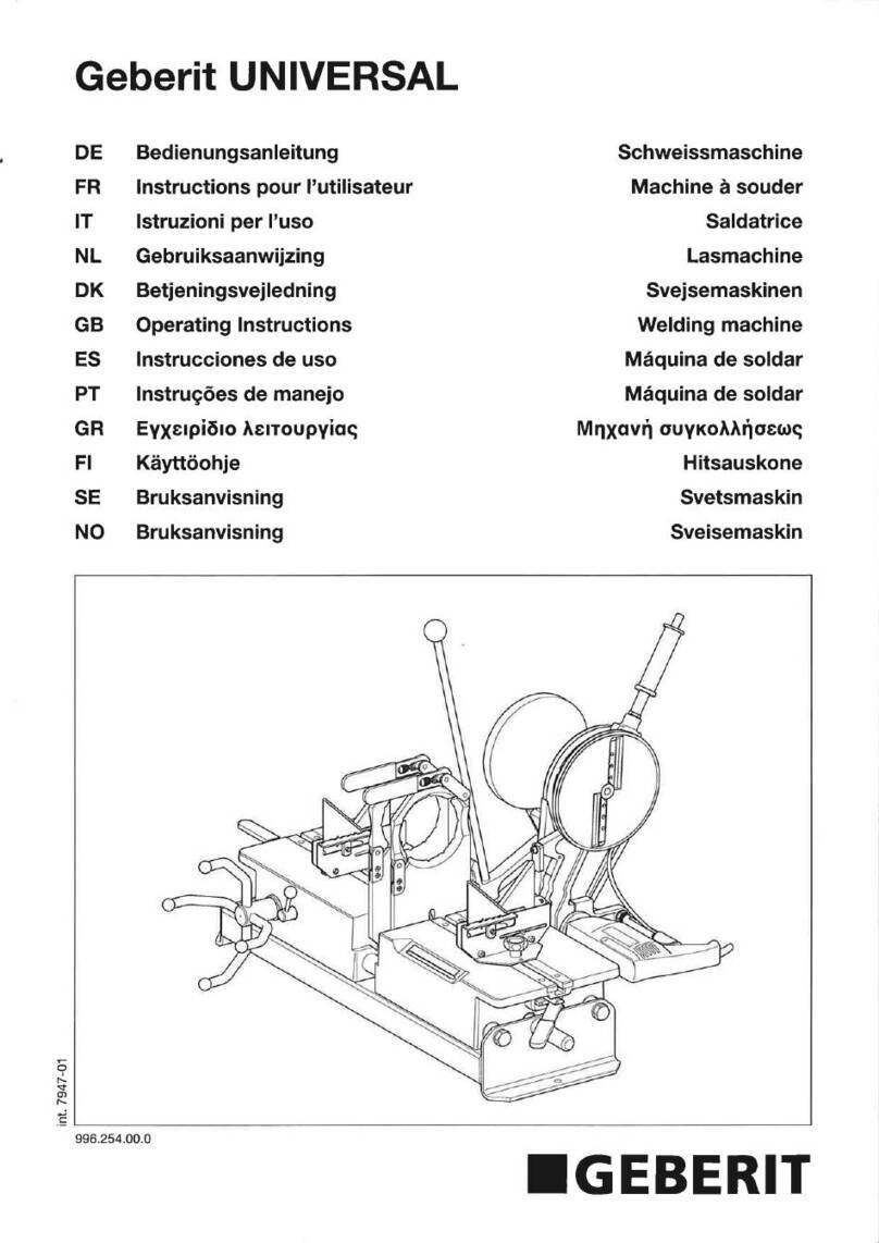Geberit UNIVERSAL operating instructions