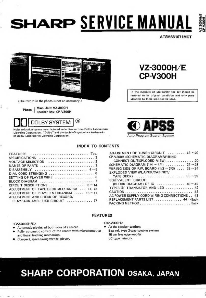 Sharp VZ-3000H User manual