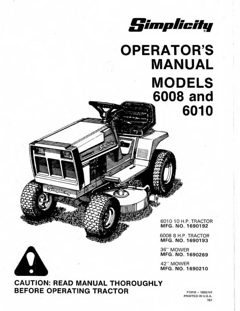 Simplicity 6008 Operator's manual