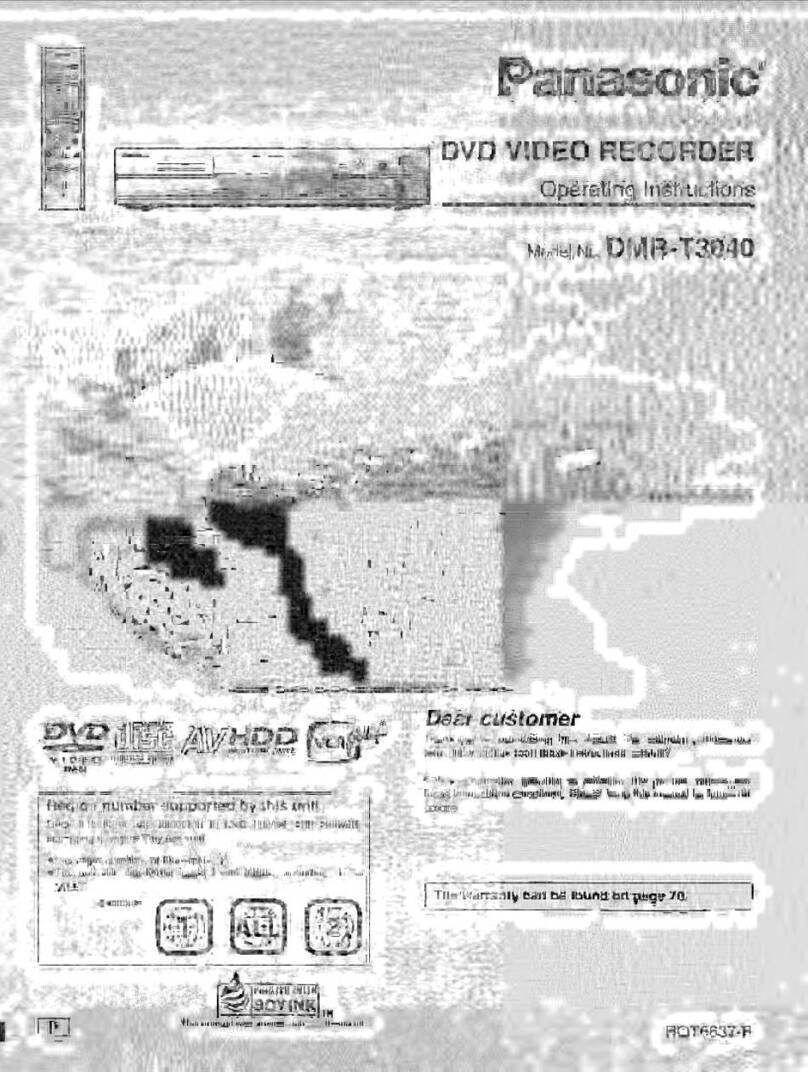 Panasonic DMR-T3040 User manual