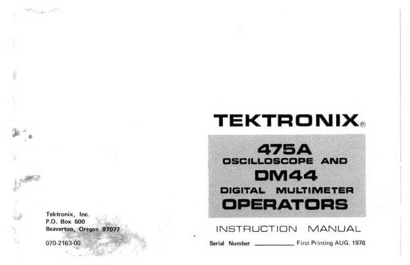 Tektronix 475A User manual