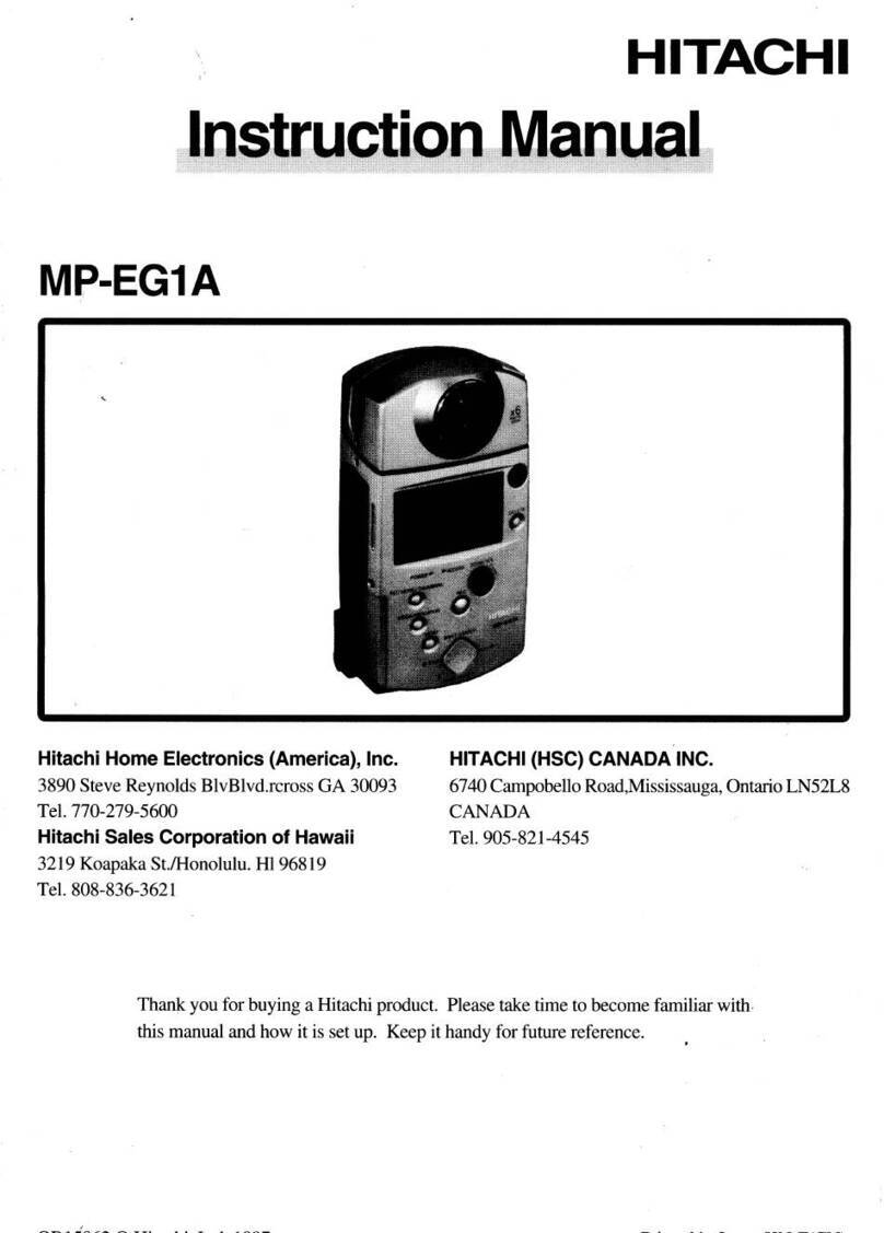 Hitachi MPEGCAM MP-EG1A instruction manual