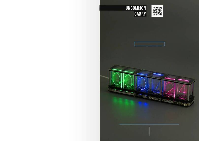 UNCOMMON CARRY RGB Tube Clock user guide