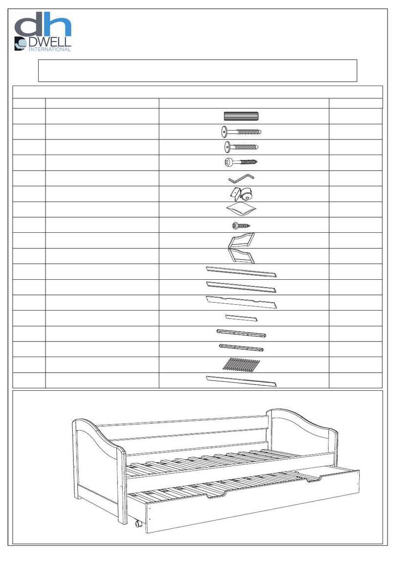 Dwell Stella Curved Pine Panel Daybed User manual
