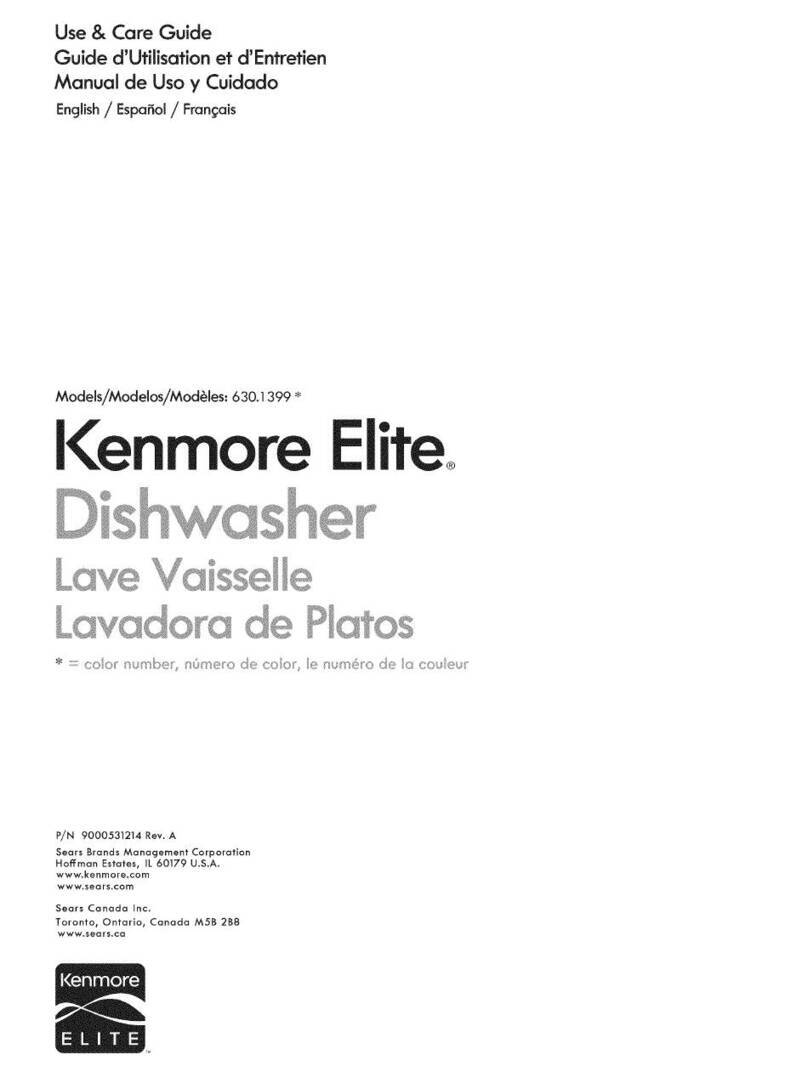 Sears Kenmore Elite 630.1399 Series Use & care guide