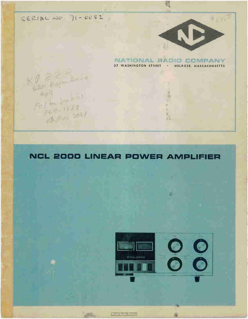 National Radio NCL 2000 manual