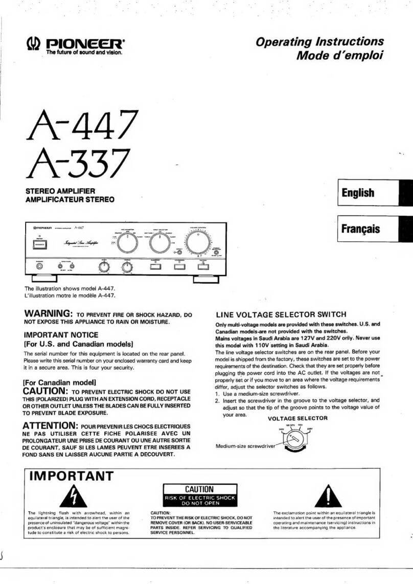 Pioneer A-447 operating instructions