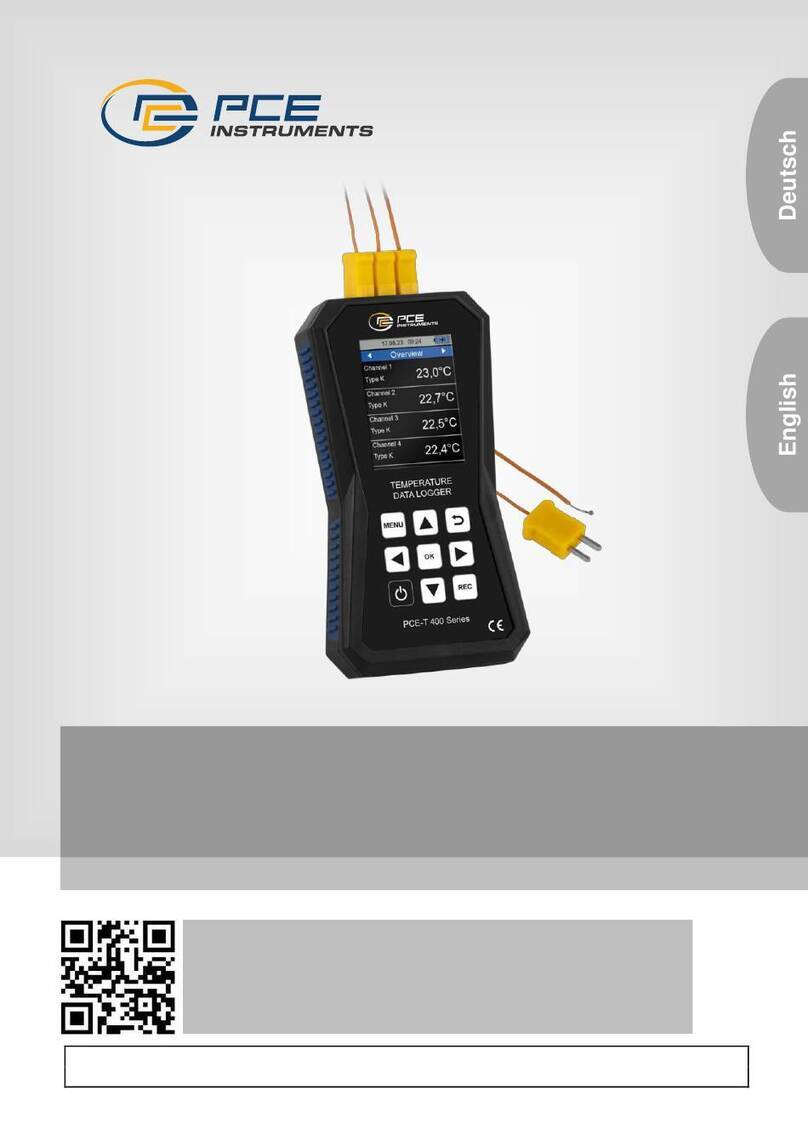 PCE Instruments PCE-T 420 User manual PCE Instruments PCE-T 420 User manual
