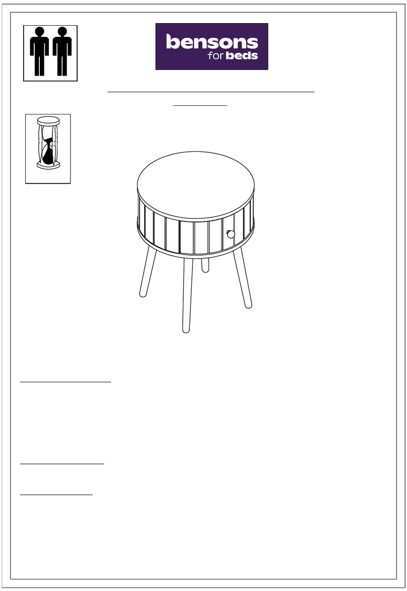 Bensons for Beds TATUM STK778301 Assembly instructions Bensons for Beds TATUM STK778301 Assembly instructions
