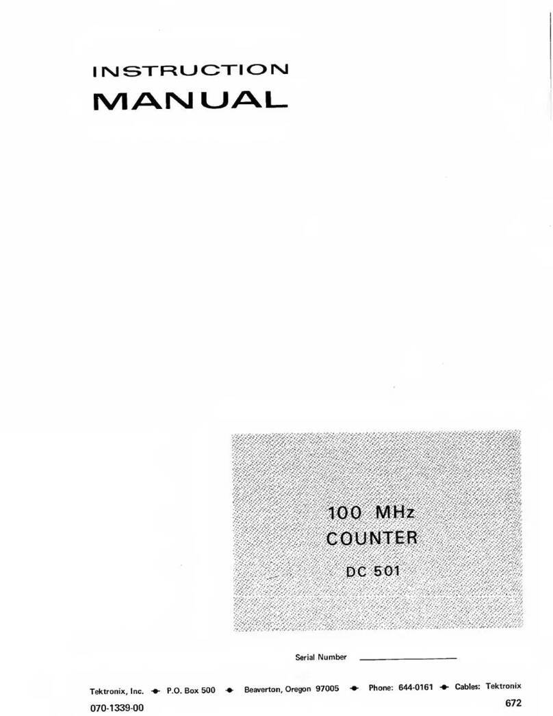 Tektronix DC 501 User manual