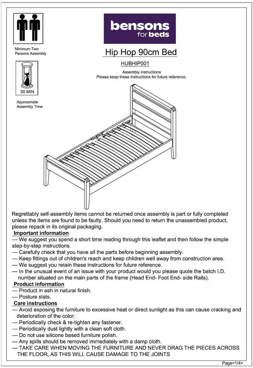 Bensons for Beds Hip Hop HUBHIP001 User manual