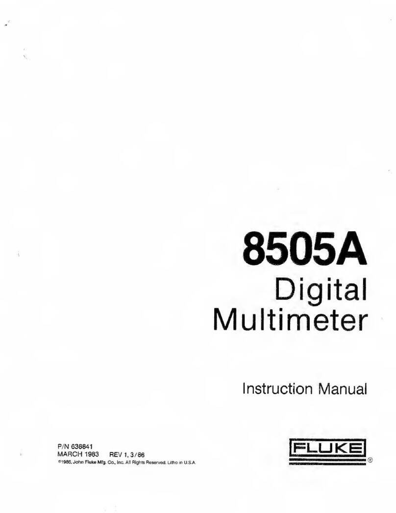 Fluke 8505A User manual