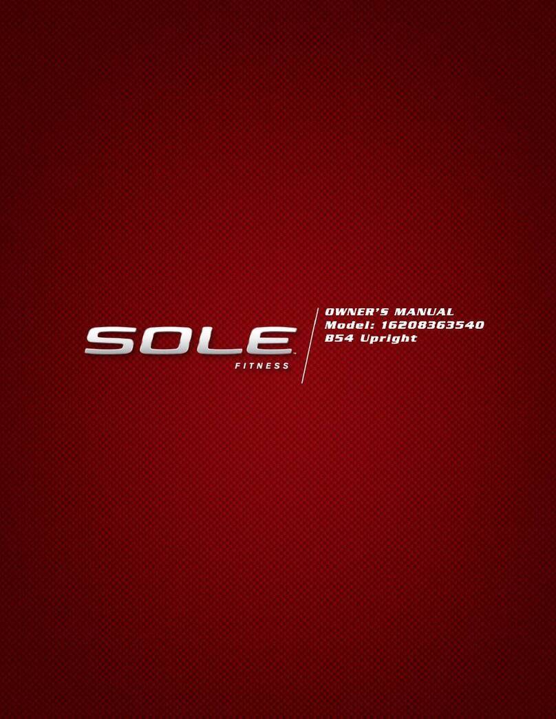 Sole Fitness 16208363540 owner's manual