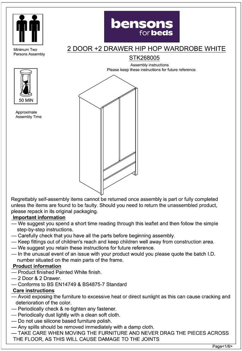 Bensons for Beds HIP HOP STK268005 User manual