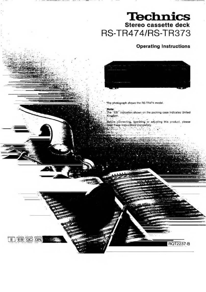 Technics RS-TR474 operating instructions
