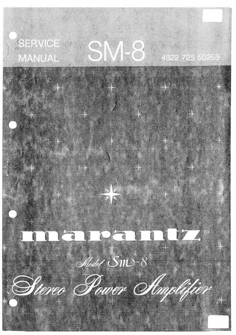 Marantz SM-8 User manual
