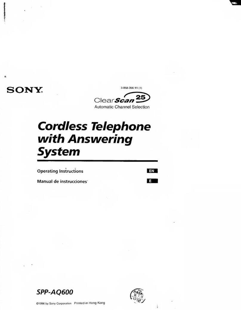 Sony ClearScan25 SPP-AQ600 operating instructions