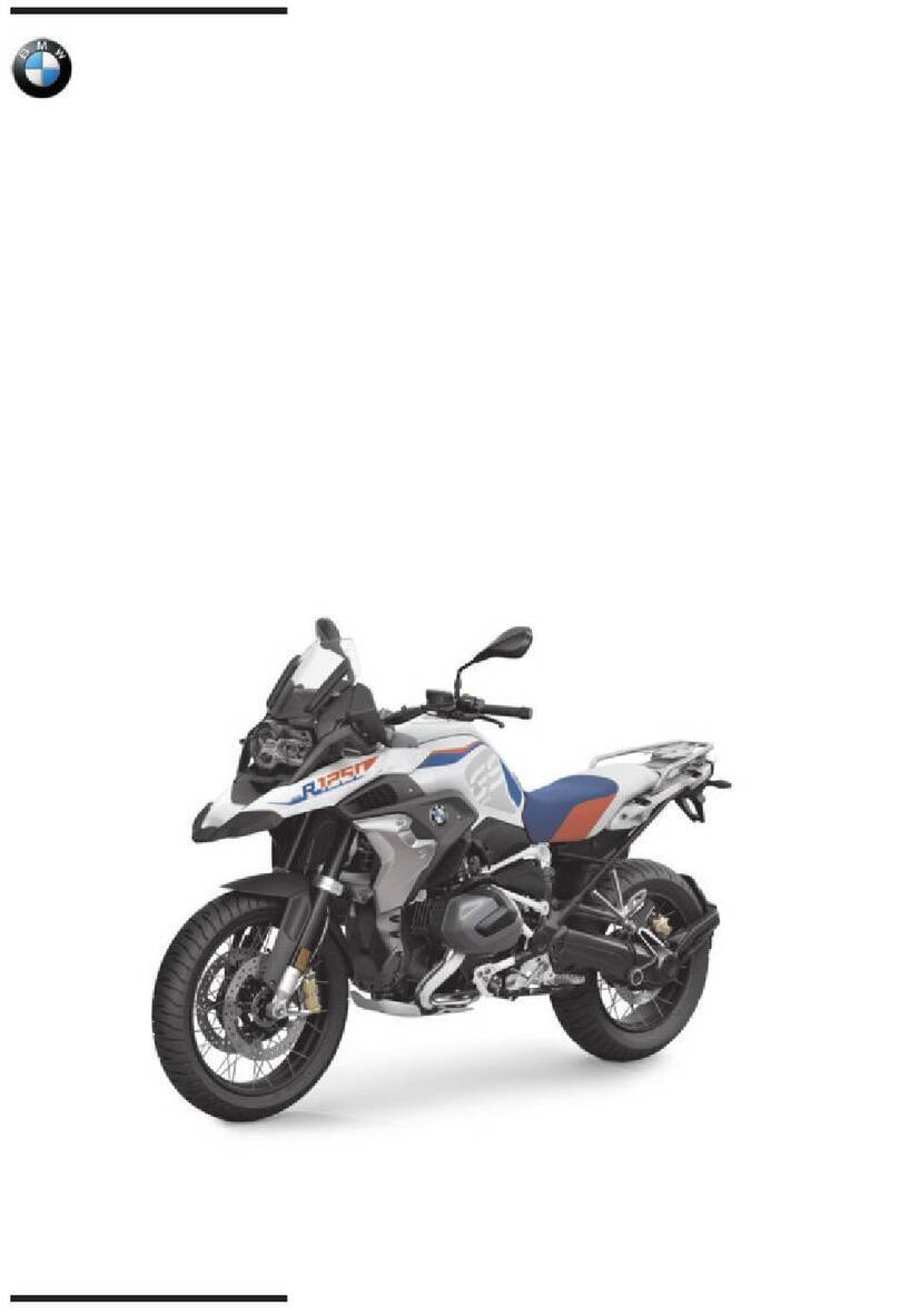 BMW Motorrad R 1250 GS Rallye Supplementary Rider's Manual BMW Motorrad R 1250 GS Rallye Supplementary Rider's Manual