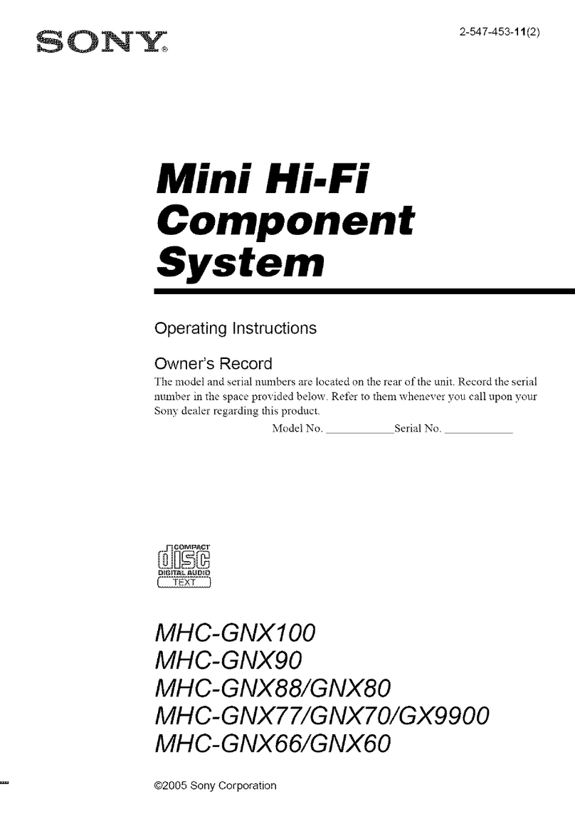 Sony MHC-GNX100, MHC-GNX90, MHC-GNX User manual