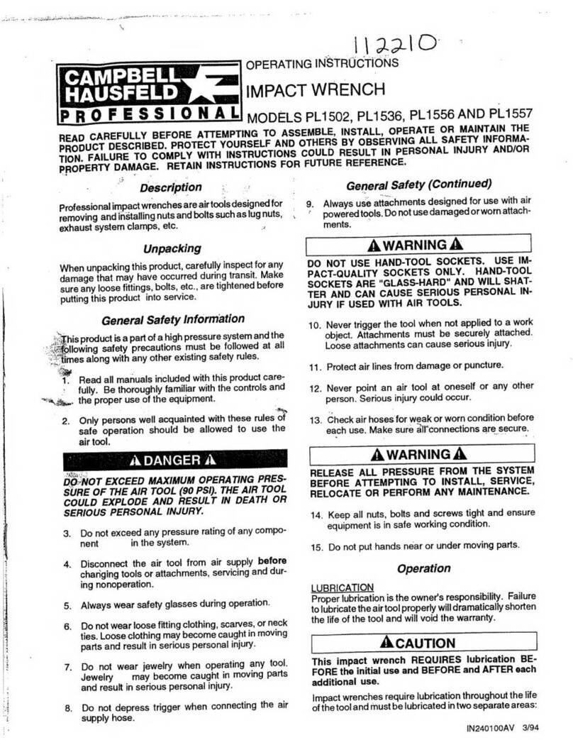 Campbell Hausfeld PL1502 User manual
