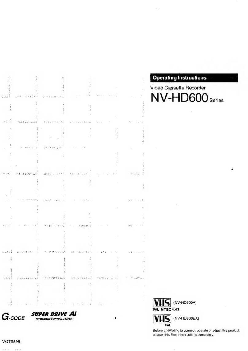 Panasonic NV- HD600 Series operating instructions