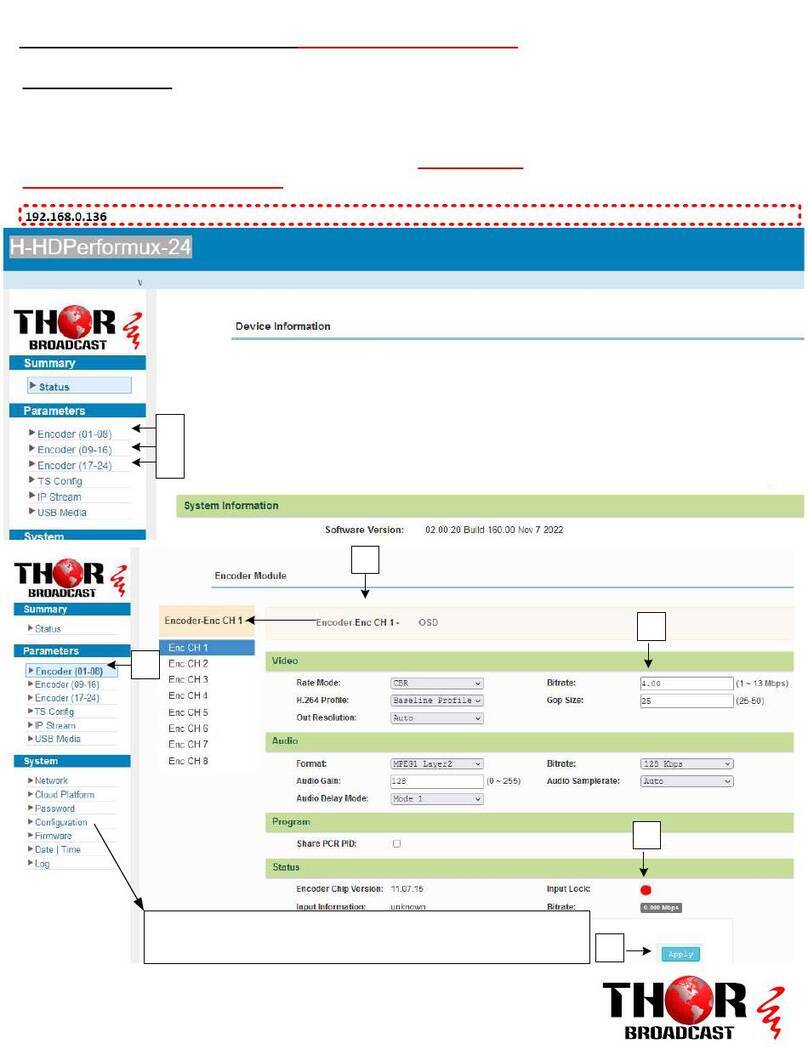 Thor Broadcast H-HDPerformux- 8 User manual Thor Broadcast H-HDPerformux- 8 User manual