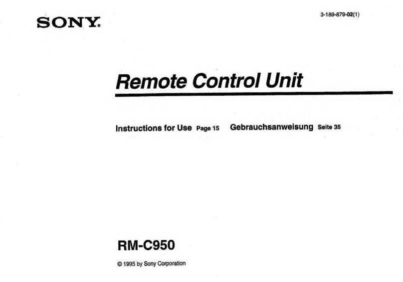 Sony RM-C950 User manual Sony RM-C950 User manual