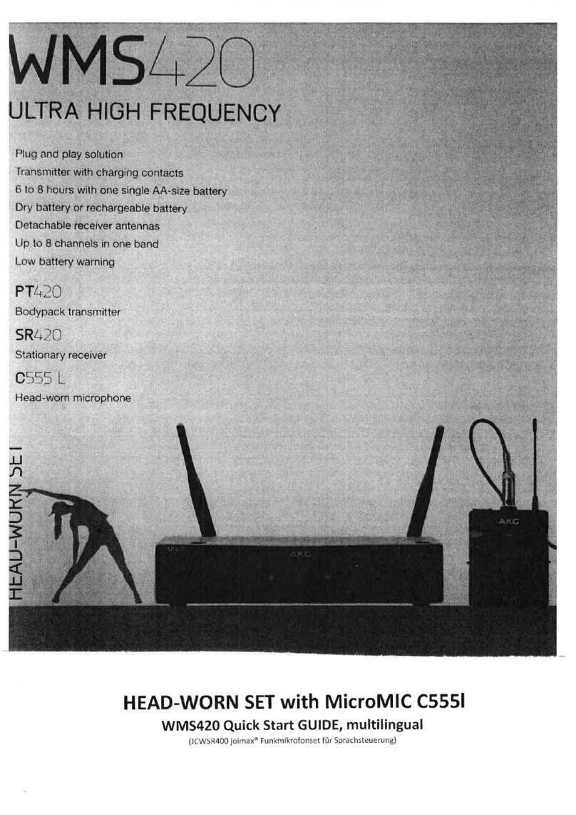 Harman AKG WMS420 quick start guide