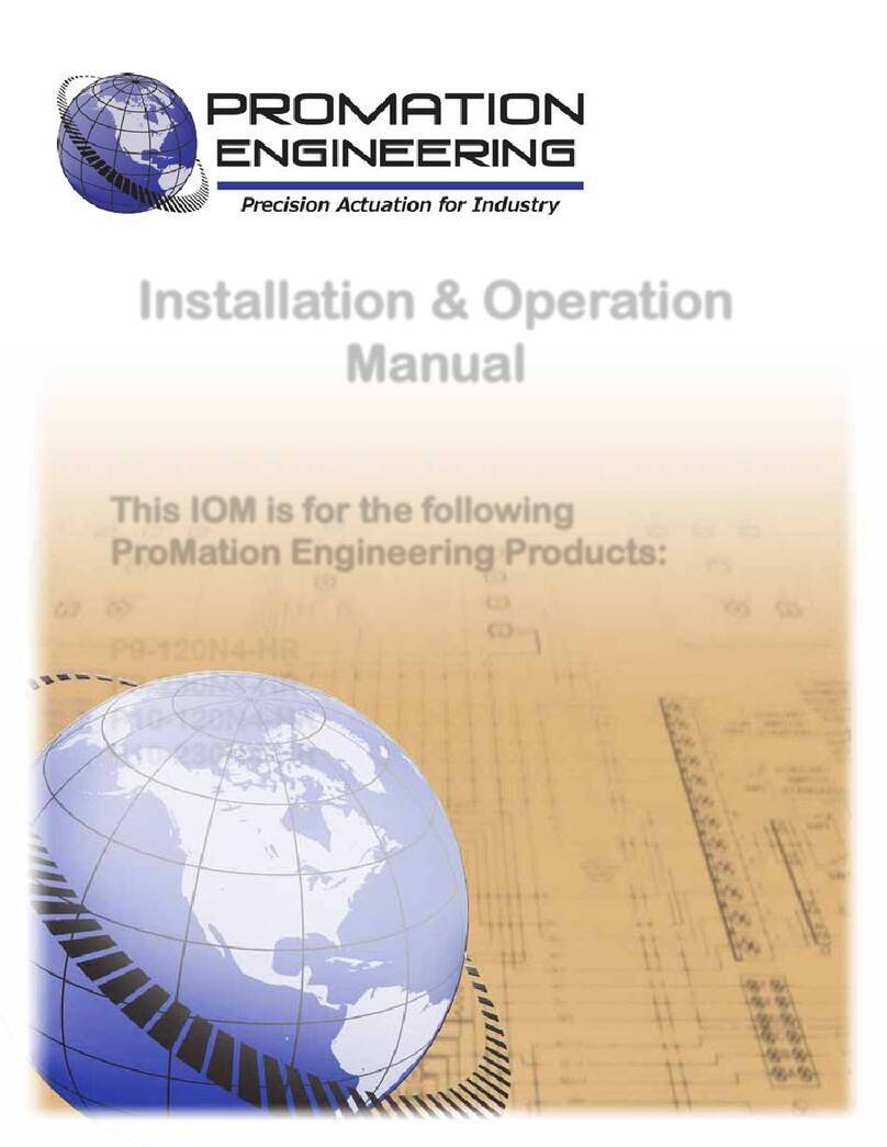Promation Engineering P9-120N4-HR Installation & operation manual Promation Engineering P9-120N4-HR Installation & operation manual