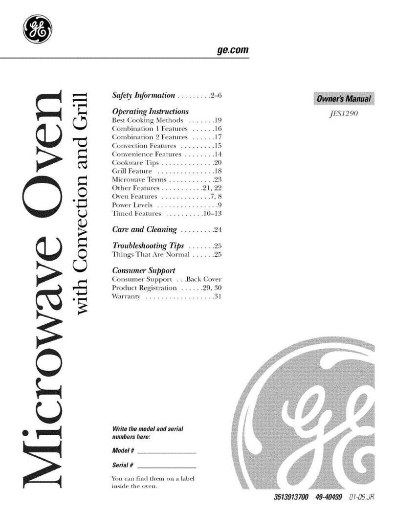 GE jes1290 User manual