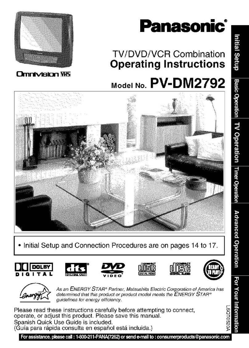 Panasonic PVDM2792 - MONITOR/DVD COMBO User manual