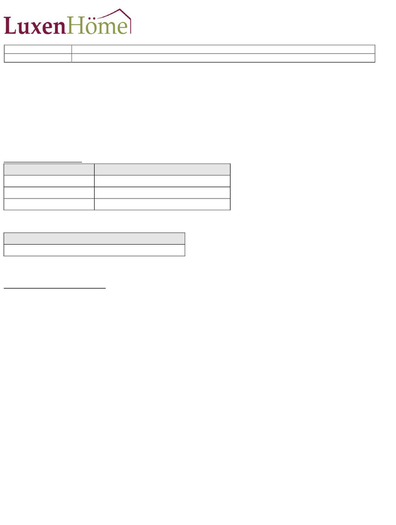 LuxenHome WHF1960 User manual
