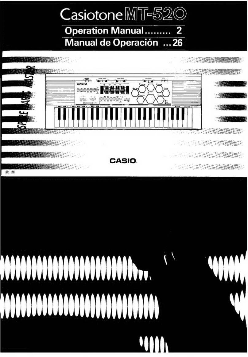 Casio Casiotone MT-520 User manual