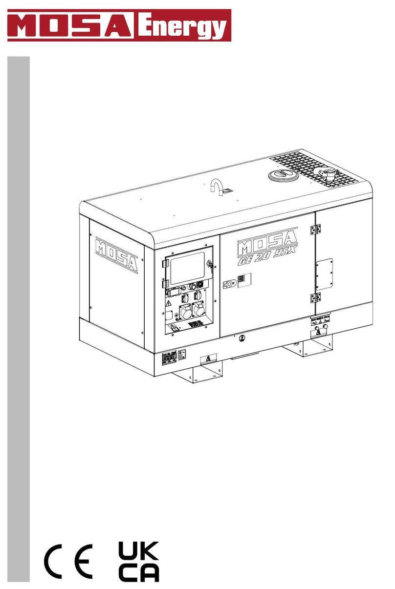 Mosa GE 20 YSX Use and maintenance manual Mosa GE 20 YSX Use and maintenance manual