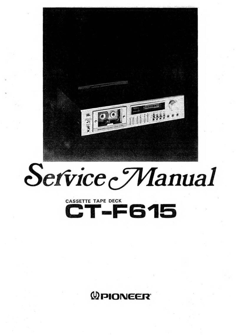 Pioneer CT-F615 User manual