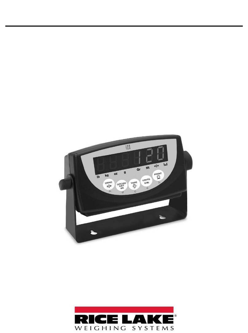 Rice Lake 120 User manual