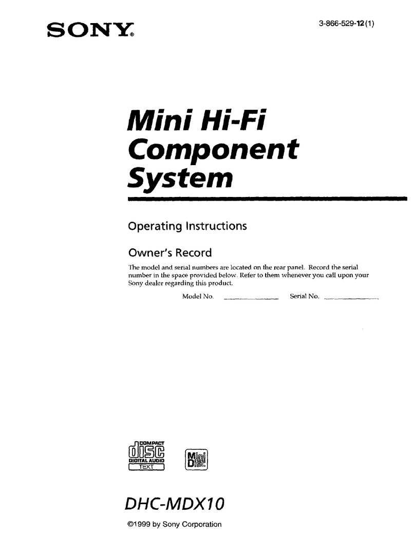 Sony DHC-MDX10 Operating Instructions  (primary... User manual