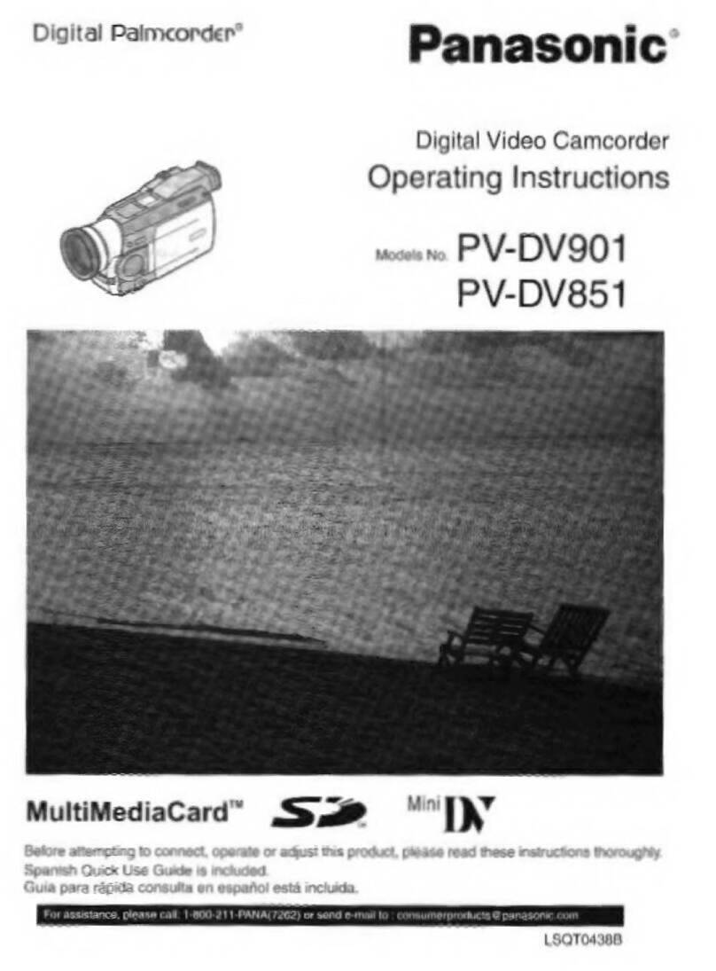 Panasonic Digital Palmcorder PV-DV901 User manual
