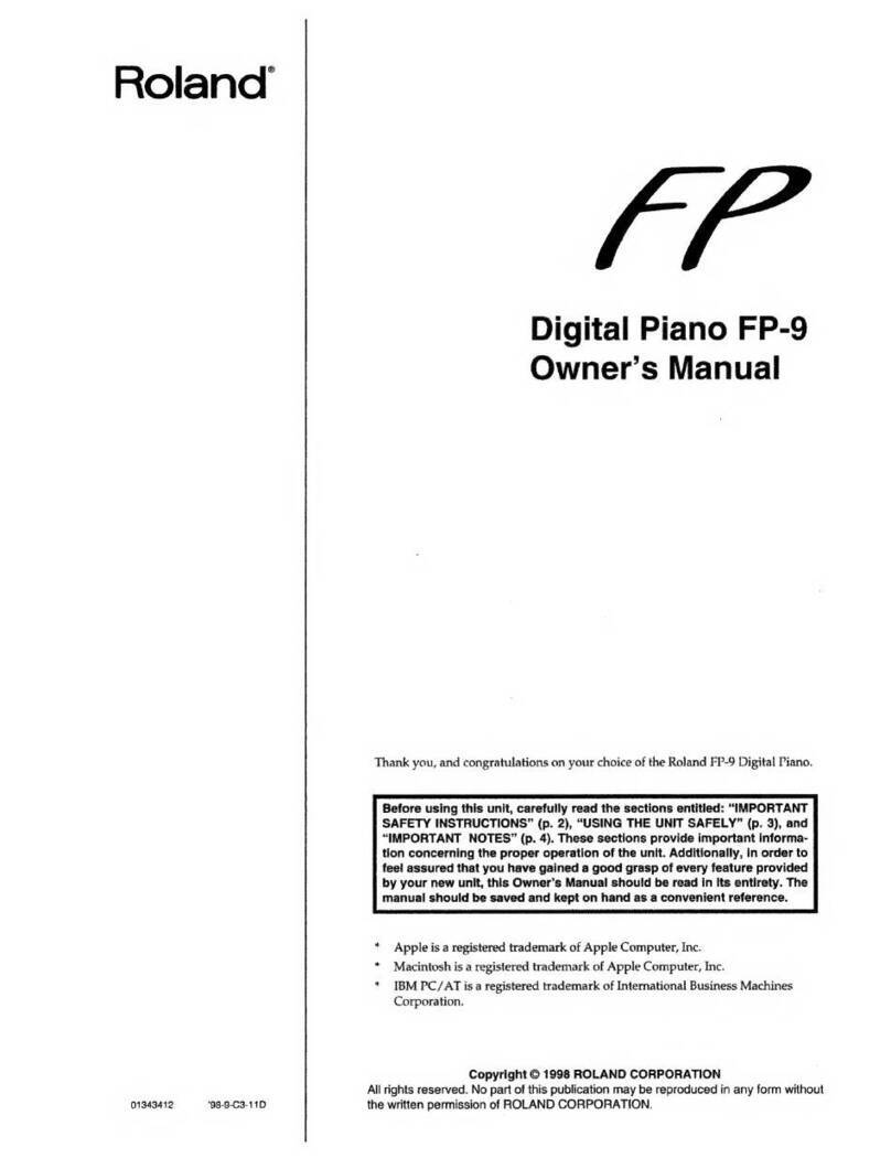 Roland FP-9 User manual