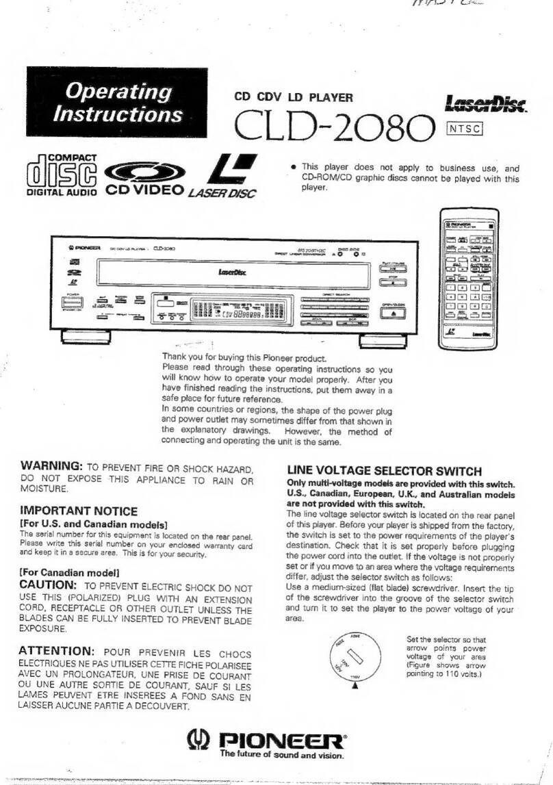 Pioneer CLD-2080 User manual Pioneer CLD-2080 User manual