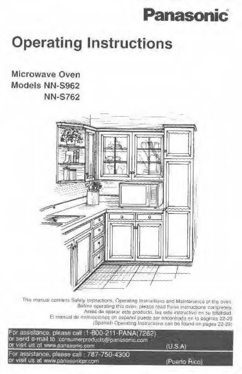 Panasonic NN-S962 operating instructions