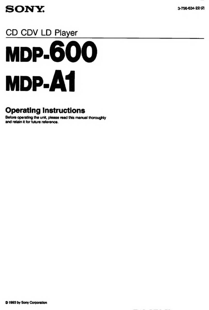 Sony MDP-600 User manual Sony MDP-600 User manual