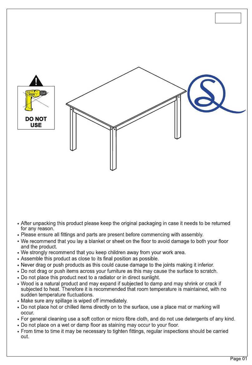 Seconique SANTANA SEC/SH/11/23/DC1 Assembly instructions