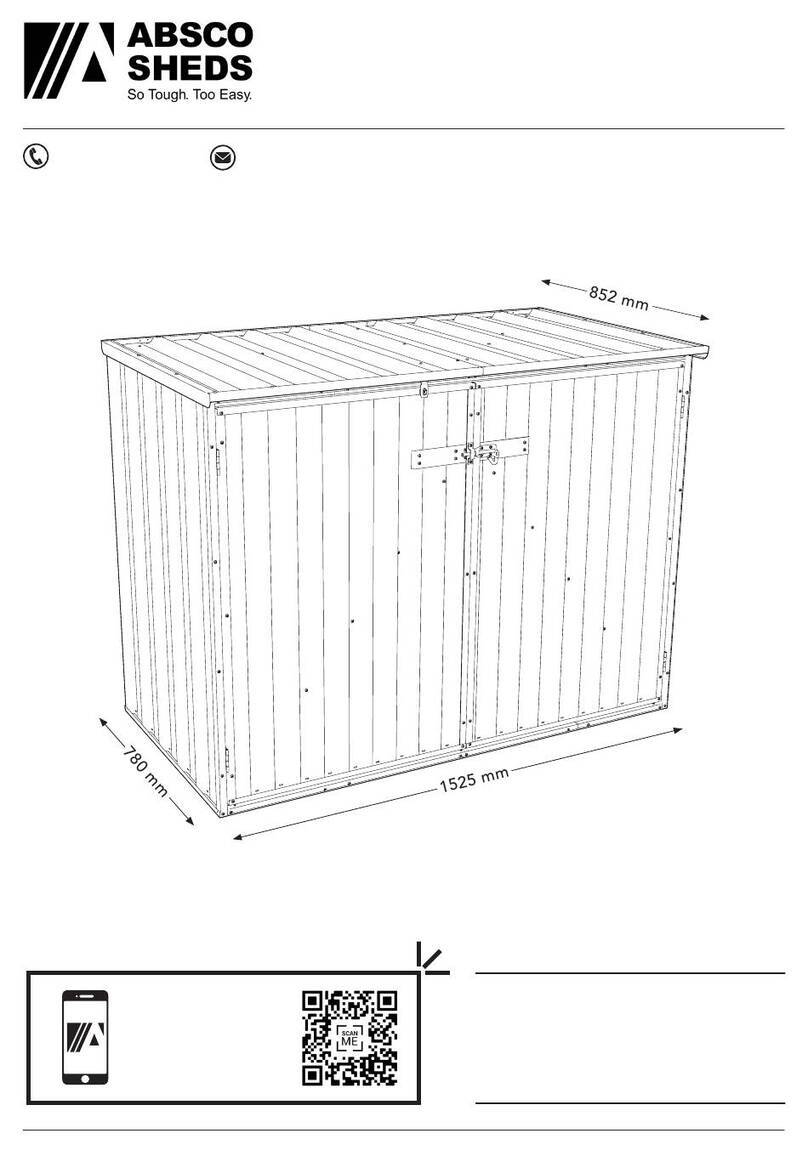 ABSCO SHEDS 1508WBCK Assembly & instruction manual