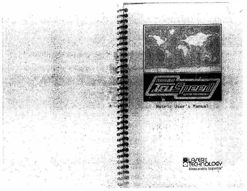 Laser Technology LTI 20/20 TruSpeed User manual Laser Technology LTI 20/20 TruSpeed User manual