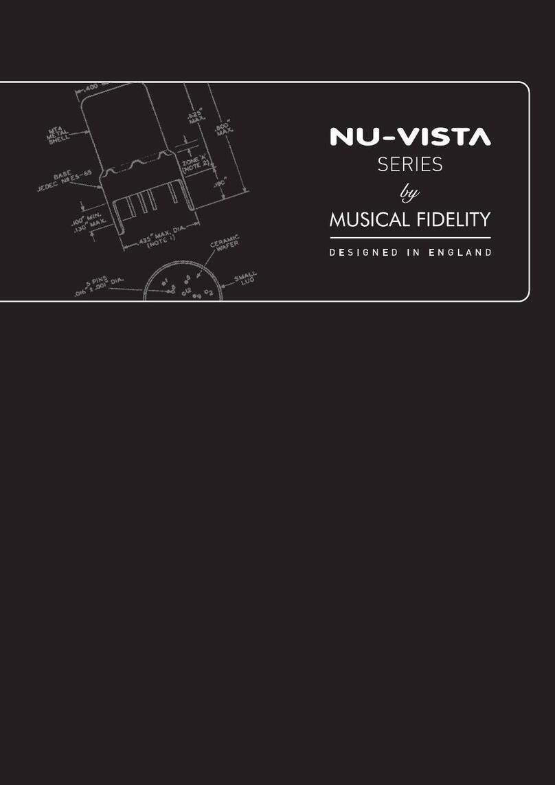 Musical Fidelity NU-VISTA Series User manual