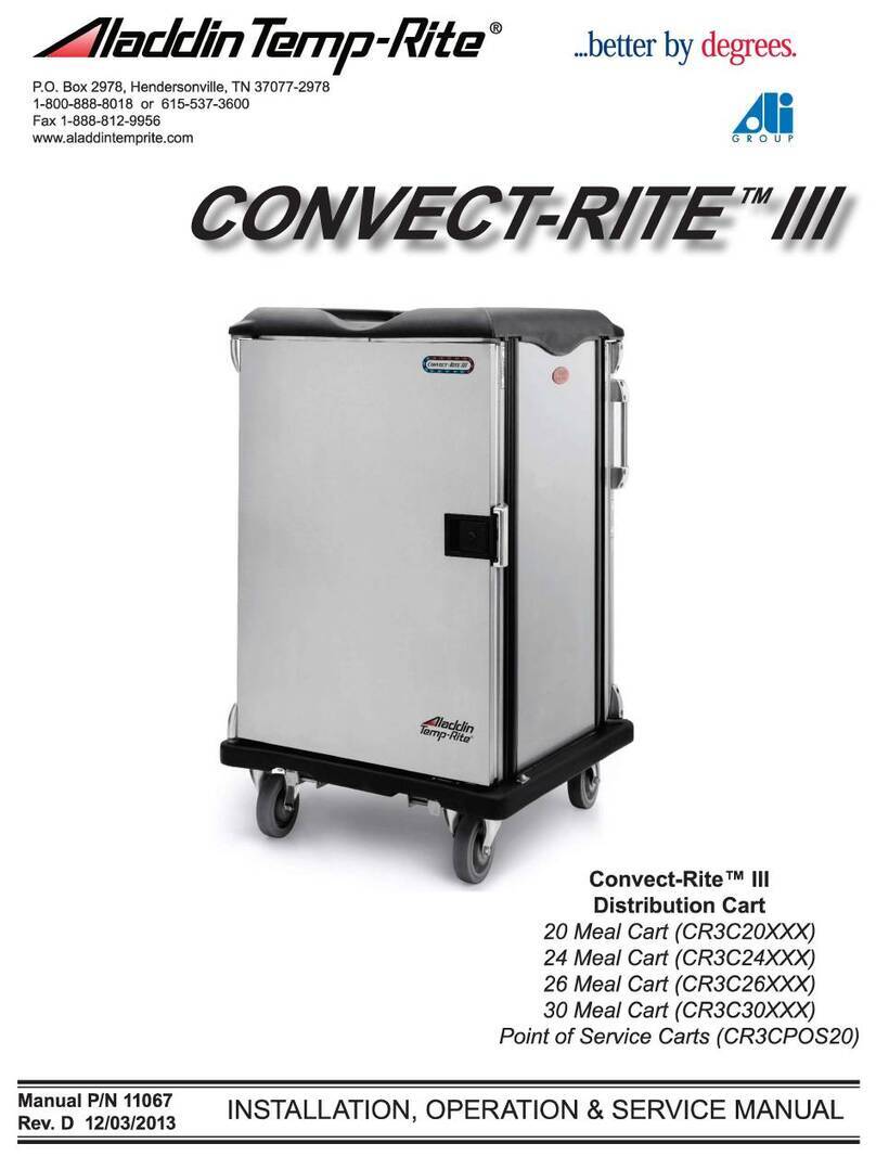 Alladin Temp-Rite CONVECT-RITE III CR3C20 Series Installation, operation & service manual