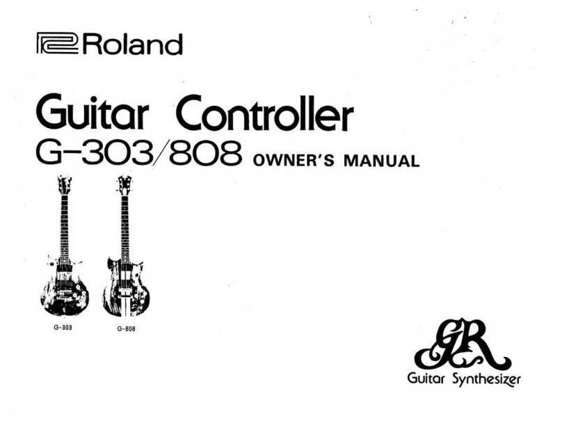 Roland G-303 User manual