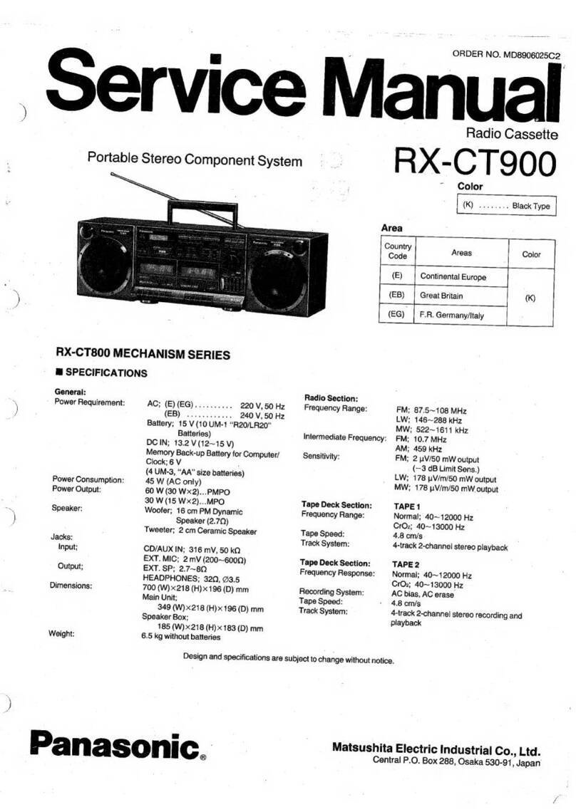 Panasonic RX-CT900 Service manual